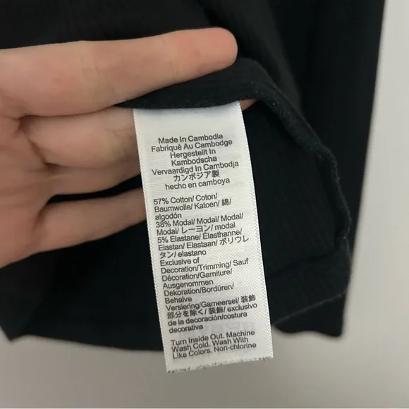 J.Crew Black Vintage Ribbed Turtleneck with Gold Buttons - Picture 3 of 7